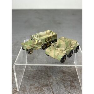 Lesney Matchbox No. 67 Saladin Armoured Car 6X6 No. 49 M3 Carrier Custom Paint